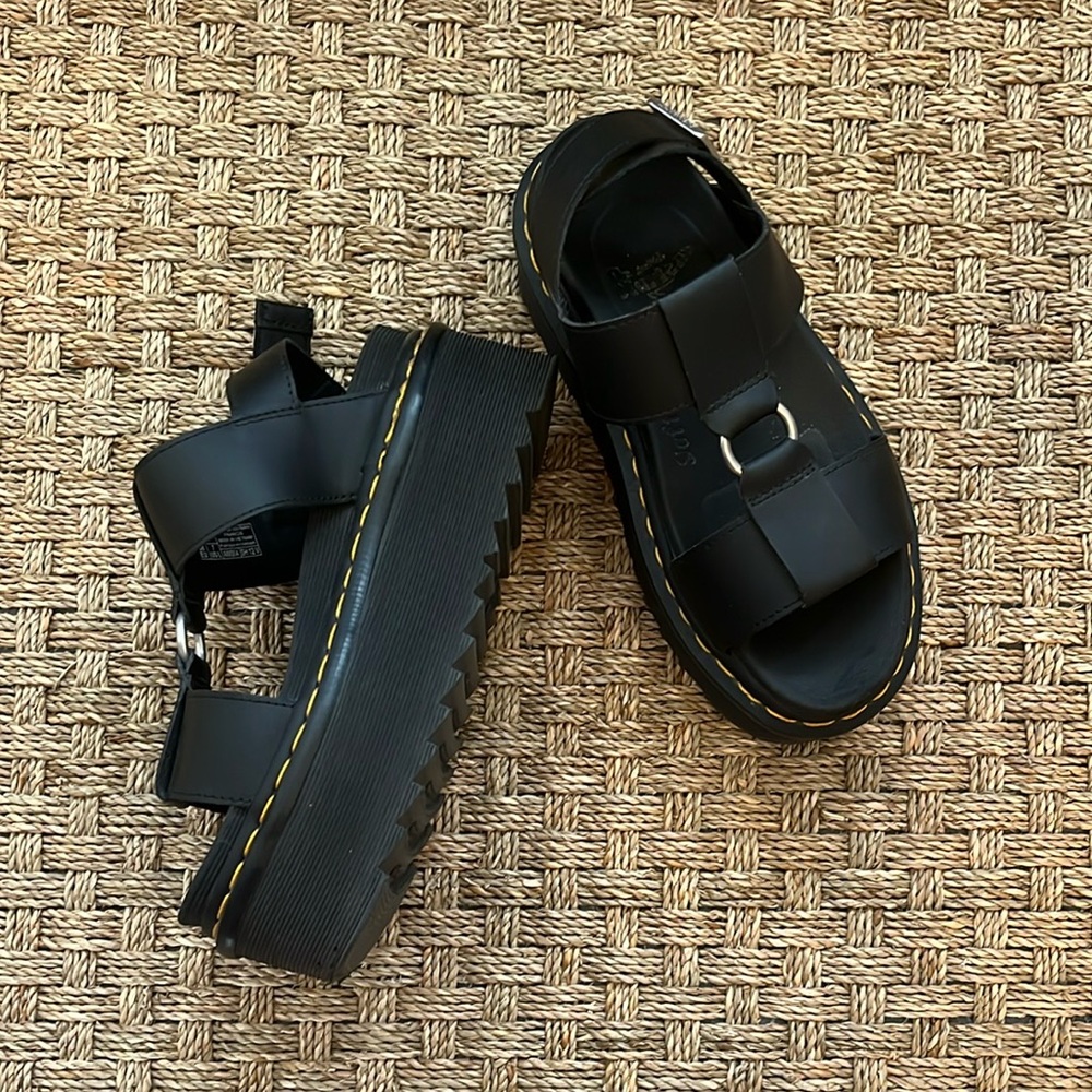 Dr. Martens Black Platform Sandals - barely worn